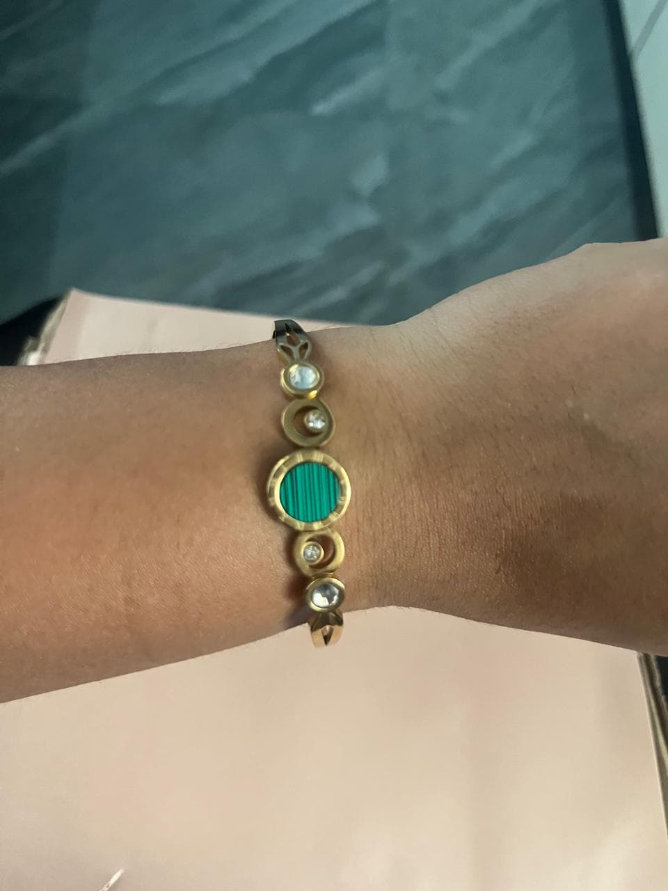 Verde Luxe Crystal Cuff Bracelet