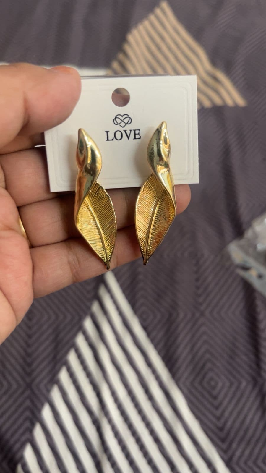 Twisted Leaf Drop Earrings
